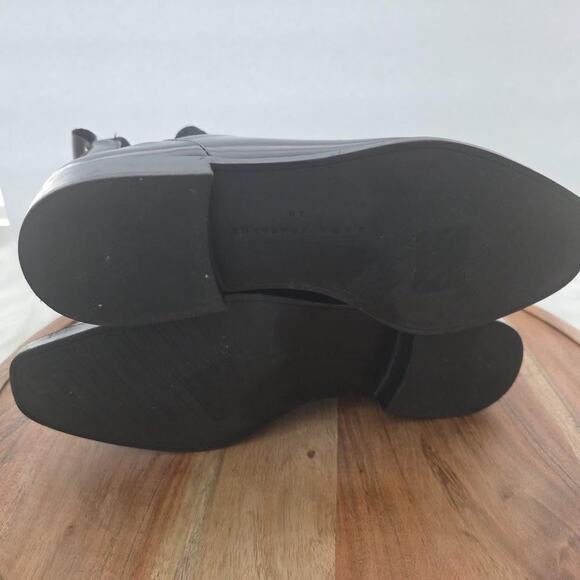 Zara Trafaluc Boots Womens Size 38 Metallic Square Toe Studded Chelsea Shoes - Picture 10 of 12